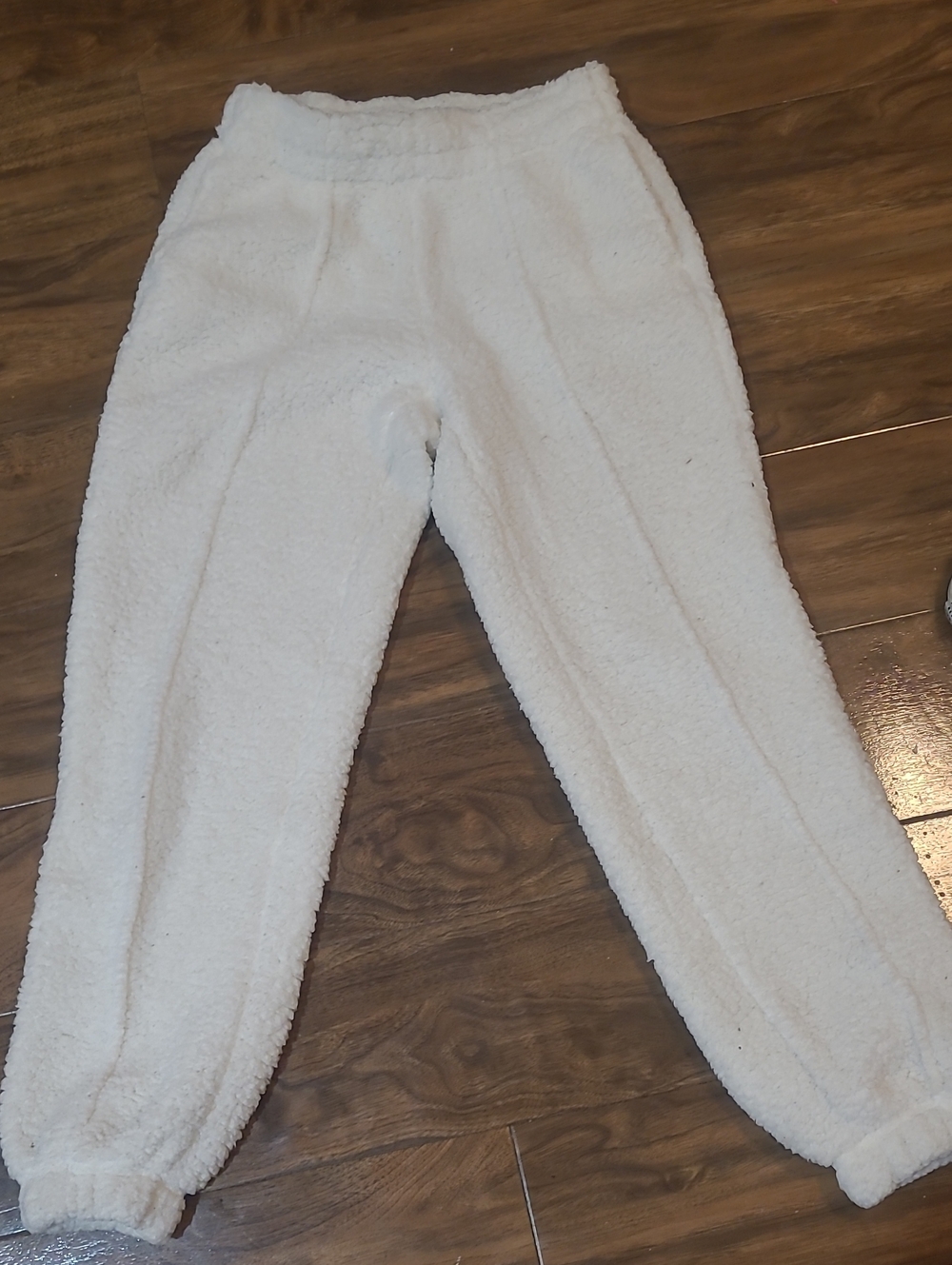 No Boundaries White Sherpa Jogger Pants for Kids